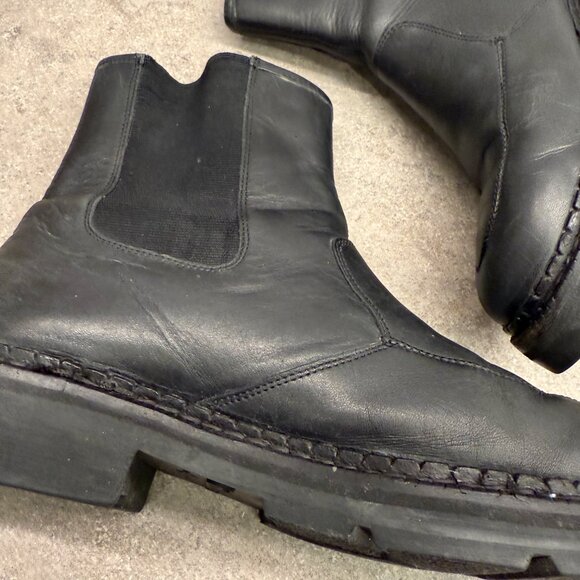 Cole Haan 8 Chelsea Black Leather Fall Boots Pull On Waterproof Rain Booties - Picture 12 of 16